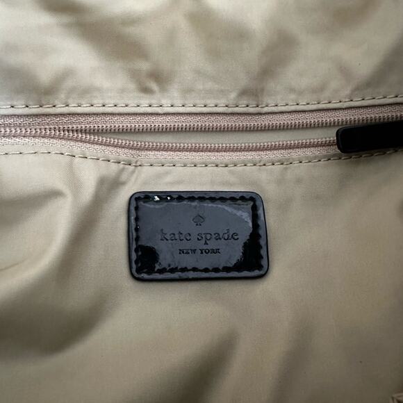 Kate Spade Mai Tai Drinks Tote Bag Weekender Black Vinyl Vacation Island Baby - Picture 2 of 12